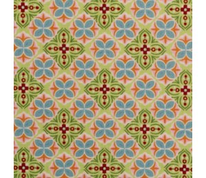 Baumwolle - Julia Blüten kiwi grün